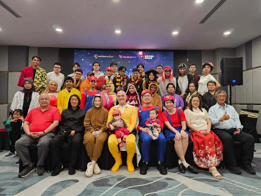 Advisory Apps team in costume at the themed company annual dinner
