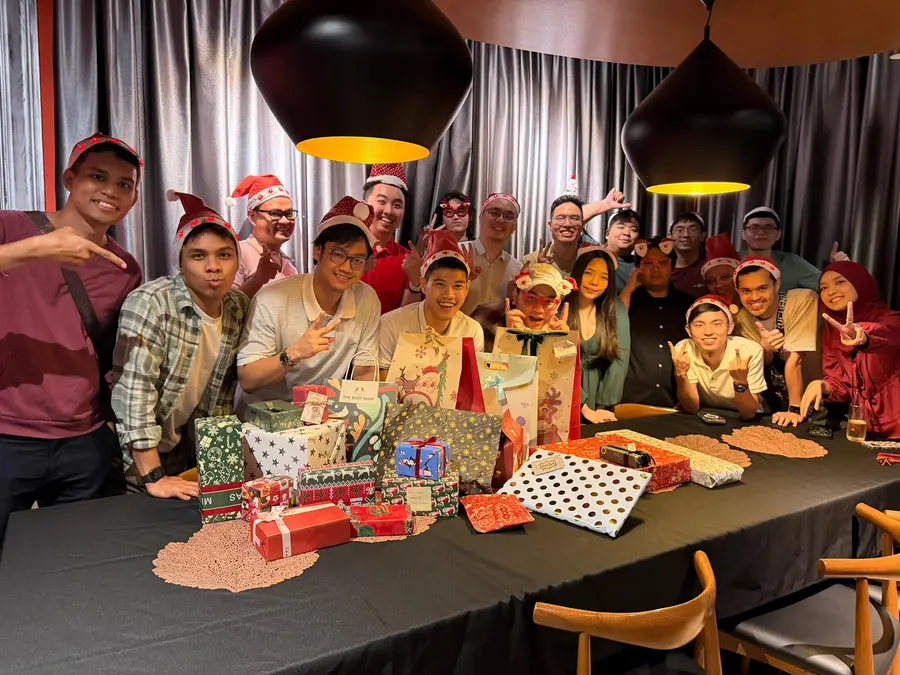 Advisory Apps team at the Christmas gift exchange office party